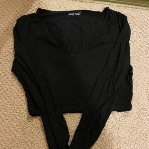 Black Cropped Long Sleeve